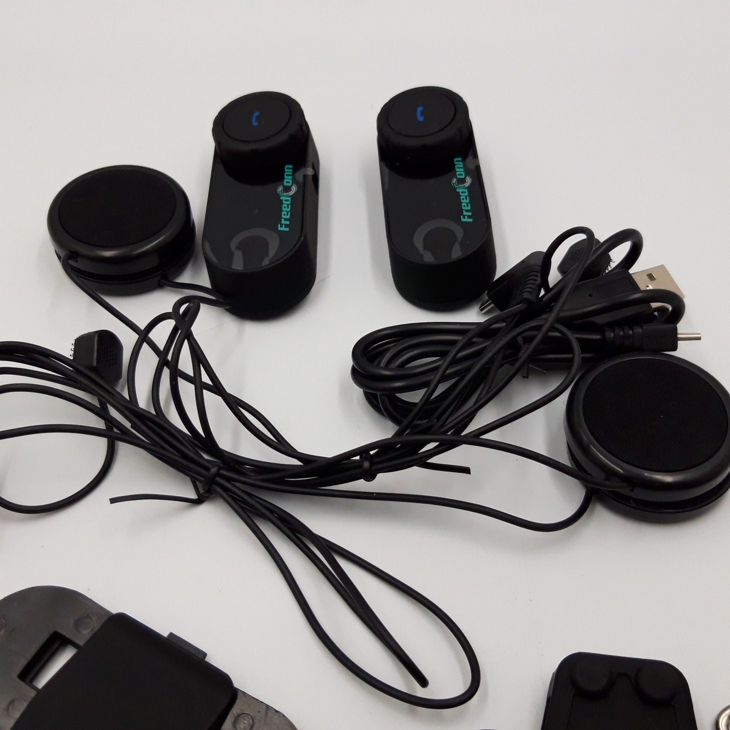 Kit pour casque Moto avec Bluetooth, HELMET Intercom Headset T-Com VB x2, Complet. - Très bon état - Photo 2